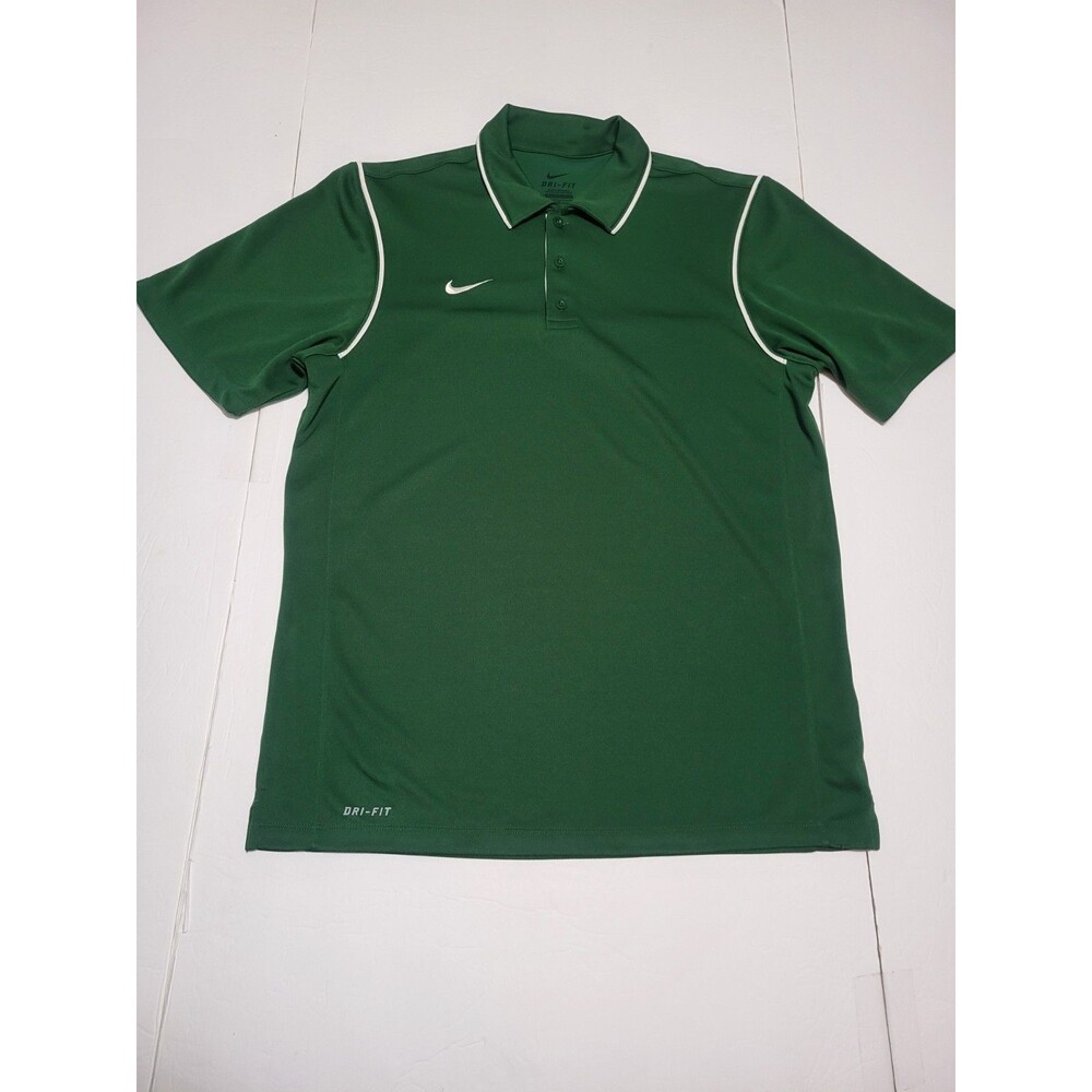 (#L6) Nike Dry-fit Men's Polo  Size Men's Medium Green Short Sleeve